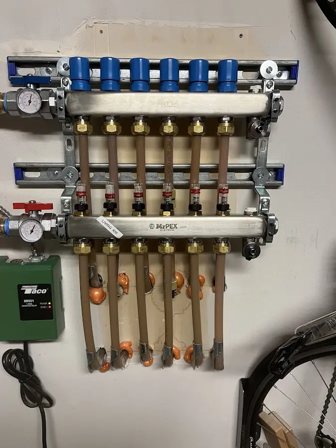 Plumber performing Gas Line Installation at a residential property in La Grande